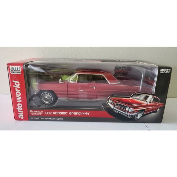 Auto World 1:18 scale 1962 Pontiac Grand Prix Fairfield Collectibles NIB - Picture 1 of 6